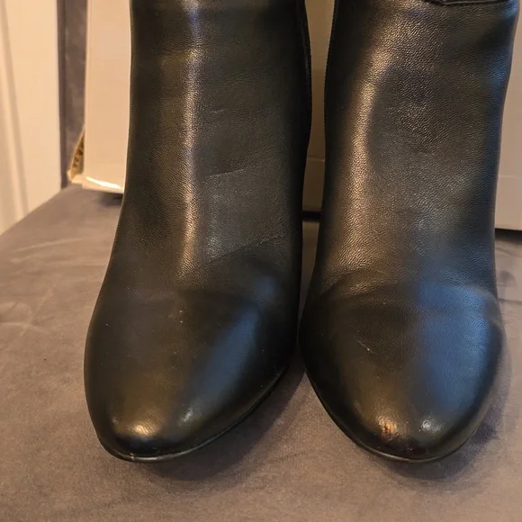 Marc Fisher Zimra Black Leather Tall Boots - Picture 7 of 10